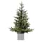 2.5ft. Pre-Lit Fraser Fir Artifical Christmas Tree in Wooden Pot, Warm White LED Lights